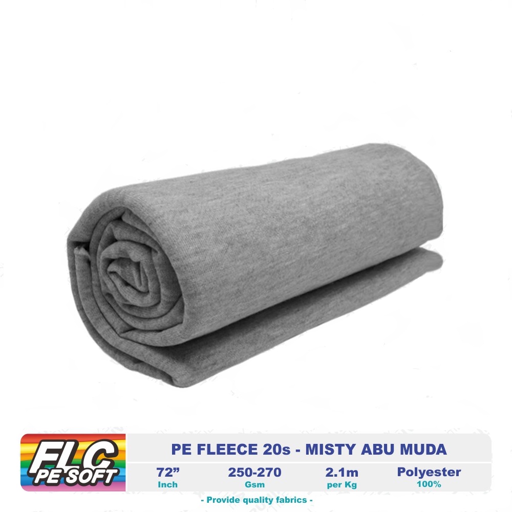 Kain PE Fleece 20s | Misty Abu Muda | Kain | Kiloan