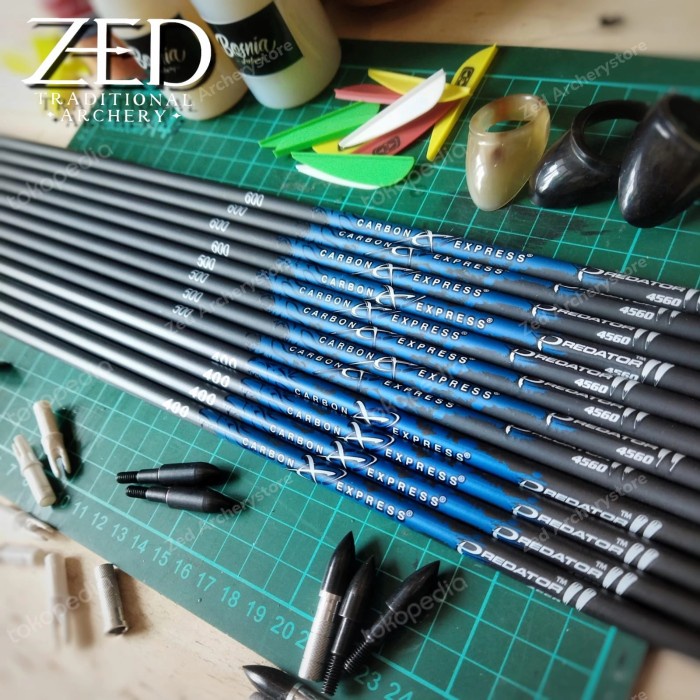 {ninastore} Anak Panah Carbon Expres Predator Black Ed Arrow Carbon 100 Pure - SP 500 Diskon