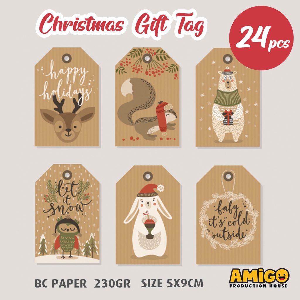 

Hang Tag Christmas Hang Tag Natal Kado Parcel Hampers Kartu Ucapan Custom Nama Toko
