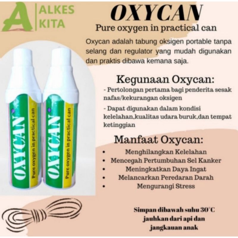 Oxycan Oksigen Portable 500cc Tabung Oksigen Portable - Oxycan Oksigen Murni Portable