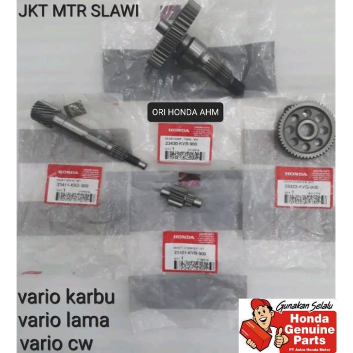 as pully gear countershaft counter gear comp gardan set vario karbu vario lama vario techno lama vario cw ori honda ahm asli honda