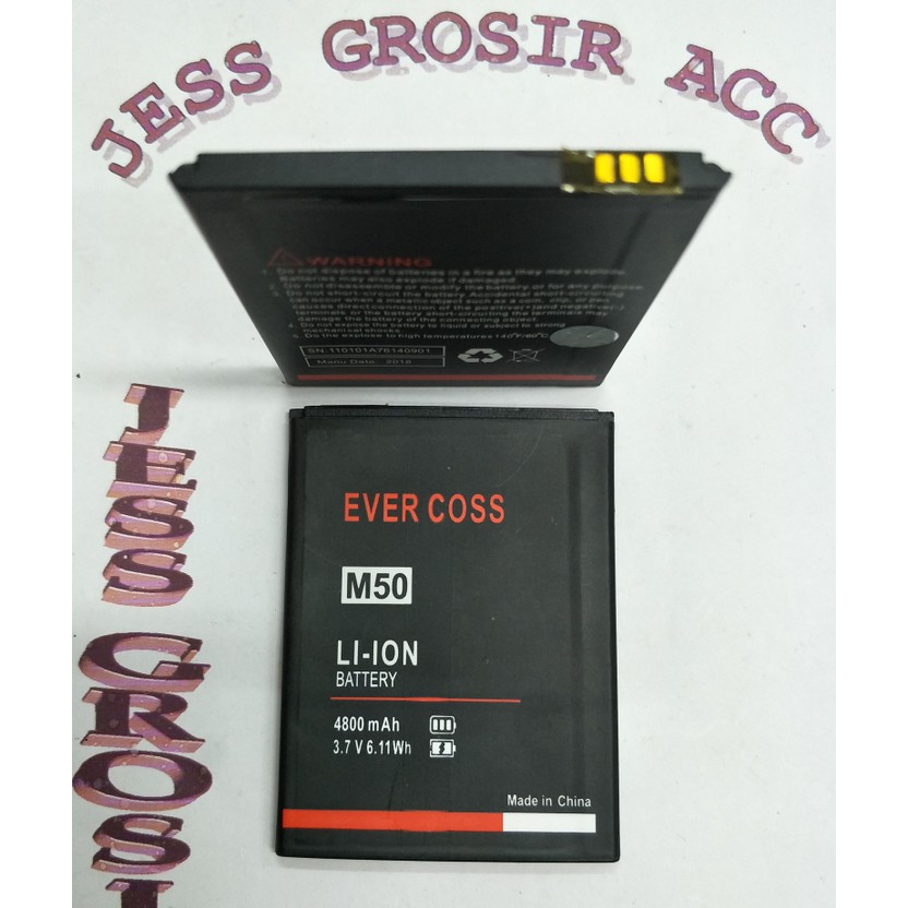 Baterai Battery Double Power Evercoss Evercross Cross A75B M50 M50A - Hitam