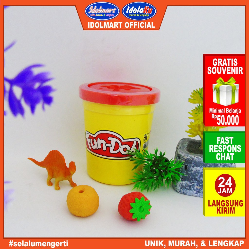 IDOLMART Fundoh Refill 250gr/ Lilin Mainan / Mianan Edukasi SNI / Fun Doh Idolmart Surabaya