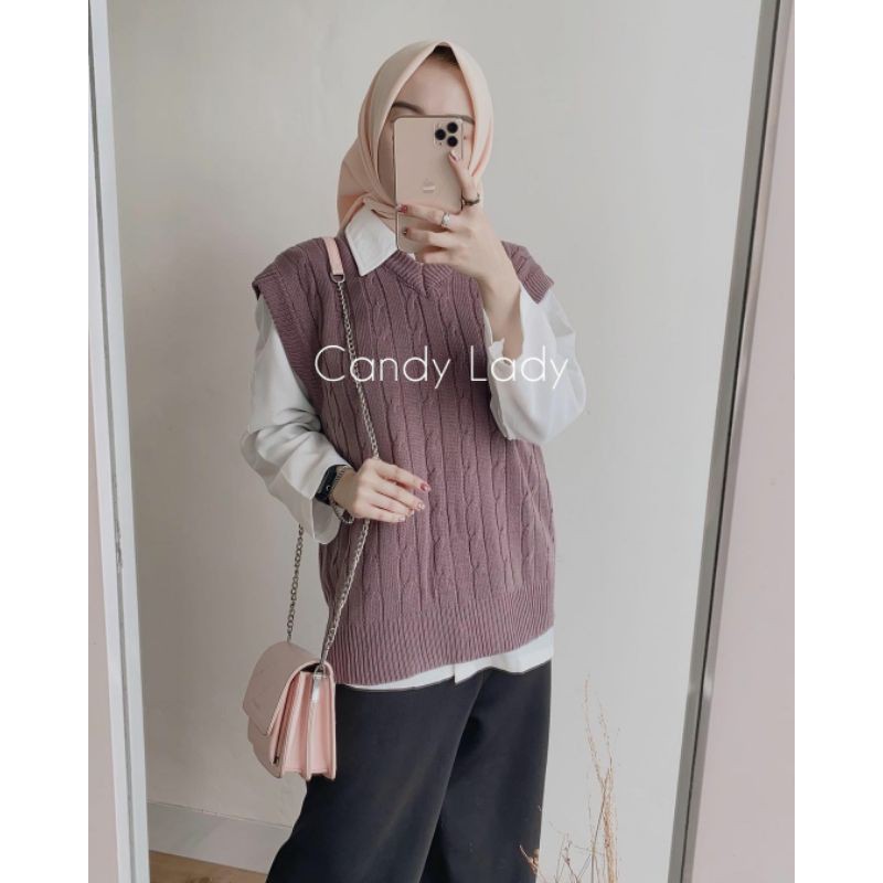 Gevin Vest by candyladystore (Plus Inner Kemeja Putih)