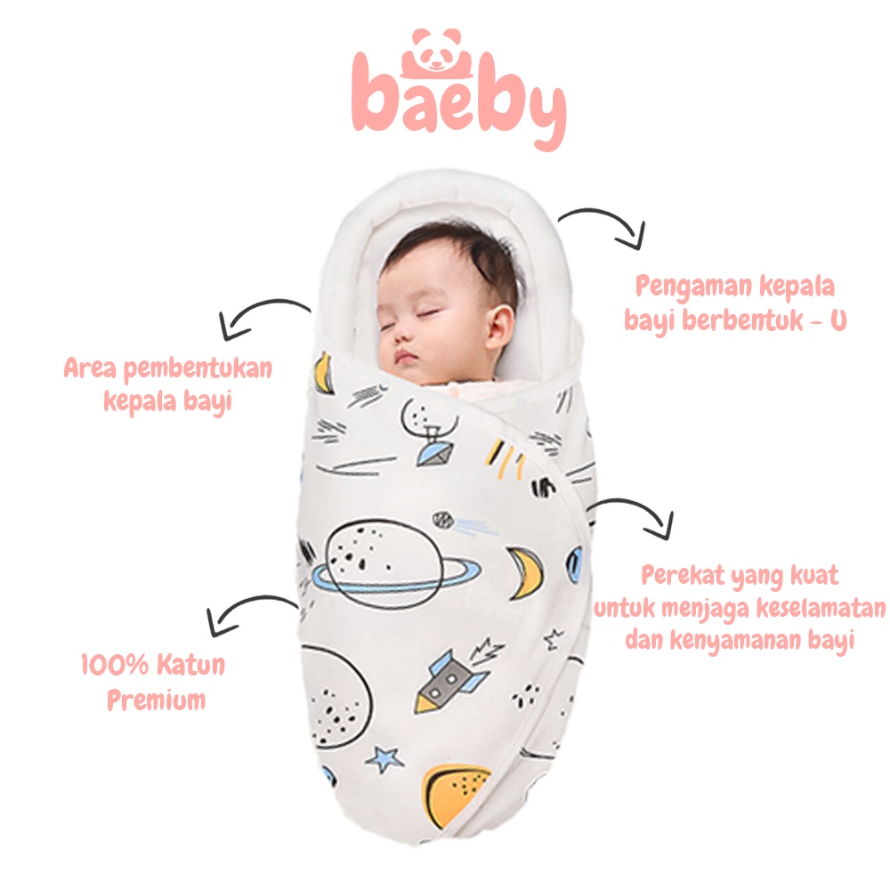 Baeby Selimut Blanket Bedong Bayi Dengan Pengaman Kepala Bayi