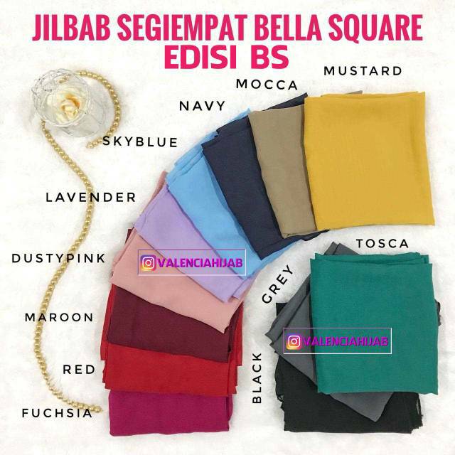 HIJAB JILBAB  KERUDUNG BELLA  SQUARE  EDISI BS LV 2 Shopee 