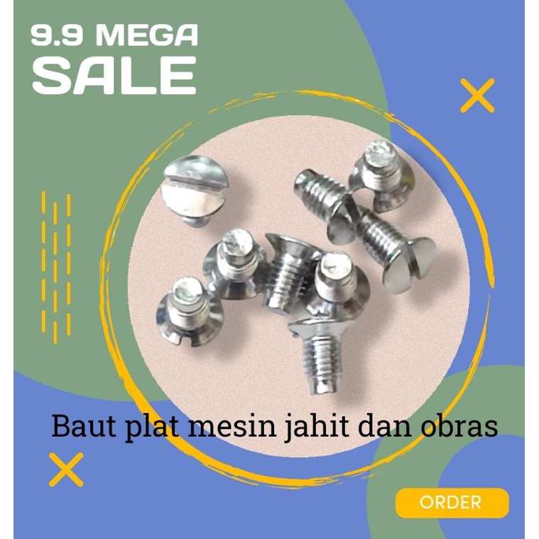 Baut plat/piringan mesin jahit dan obras