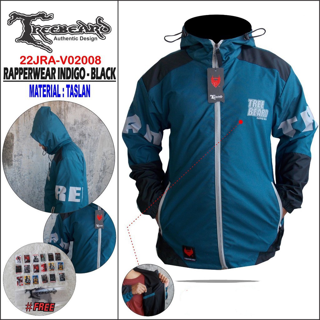 Jaket Gunung Pria Treebeard Waterproof Anti Air Taslan Jaket Outdoor Motor Windproof Anti Angin