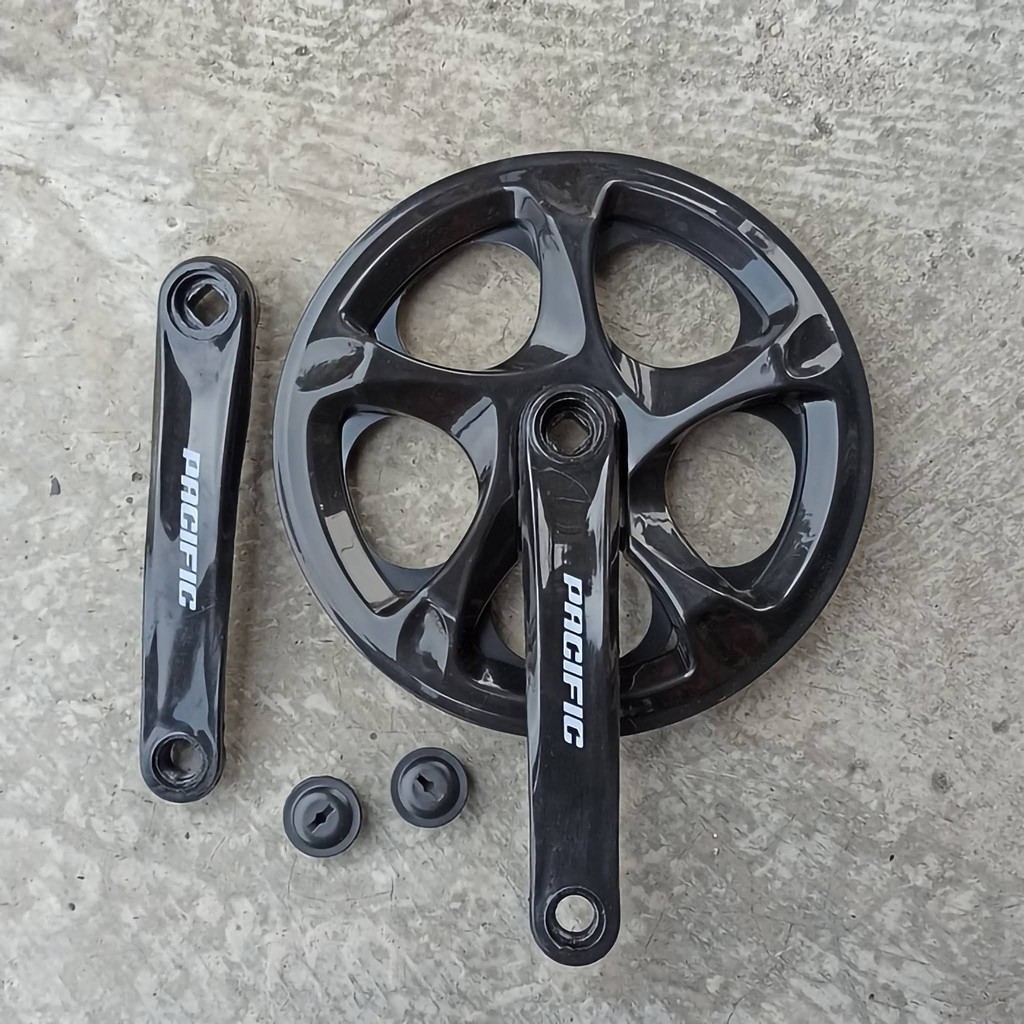 Crank Single Sepeda Pacific MTB Fixie Sepeda Lipat Hitam 52t