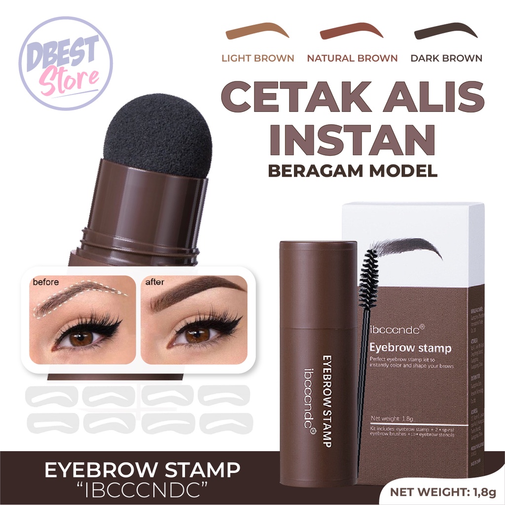 [3 IN 1] Paket Ngalis Eyebrow Stamp Bundling 3in1 ( Eyebrow Stamp + Cetakan Alis Tali 12 Model + Concealer Liquid )