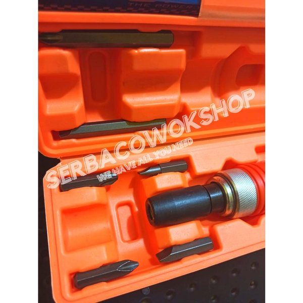 Orange Obeng Ketok Putar Impact Driver Set 6 Pcs New Color Termurah Berkualitas