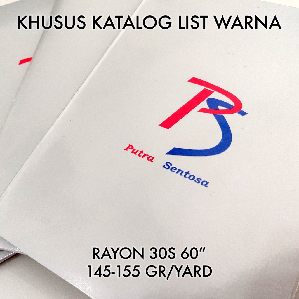 KATALOG BUKU SAMPLE WARNA Kain Rayon 30s 60"