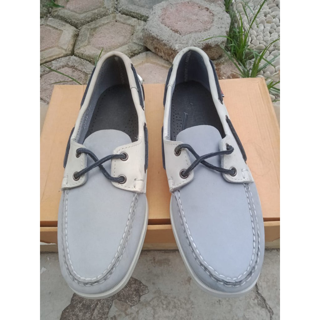 Sepatu Merk Sebago - Grey Docksides Size 43