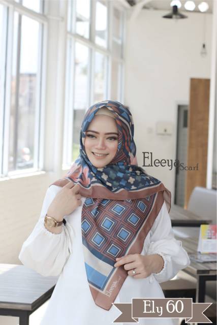 HIJAB SEGIEMPAT MOTIF ELY 60 II Eleeya Scarf