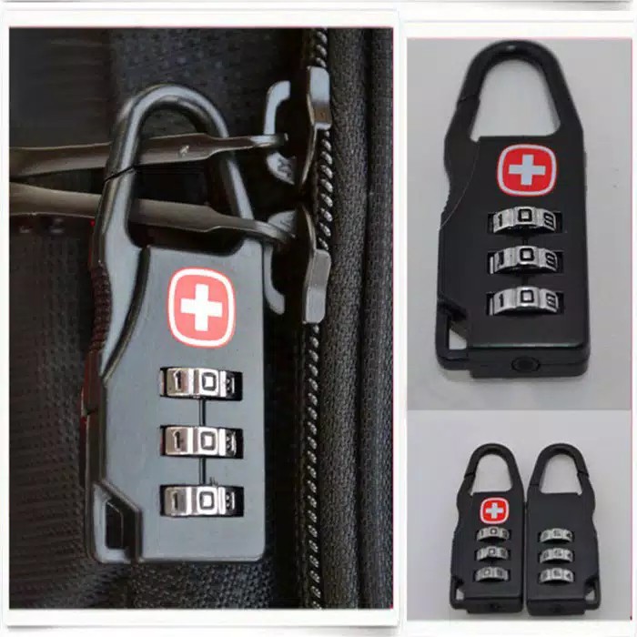 Gembok Koper Swiss Travel Luggage Lock / Loker 3 Numeric Code - LPM Shop