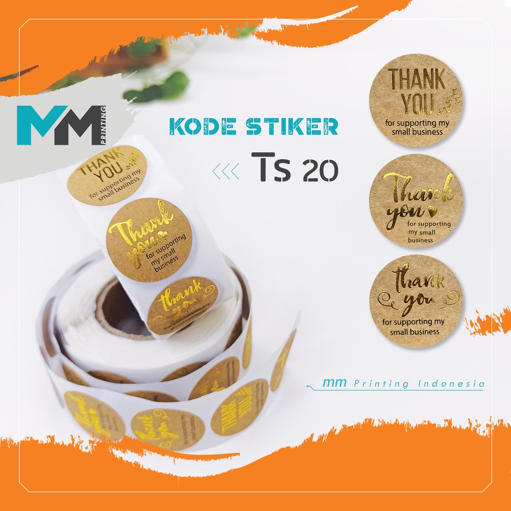 [20pcs] Stiker Thank You/Stiker terima kasih/stiker segel/Stiker segel kemasan [Part 2]-TS20 (Isi 20 pcs)