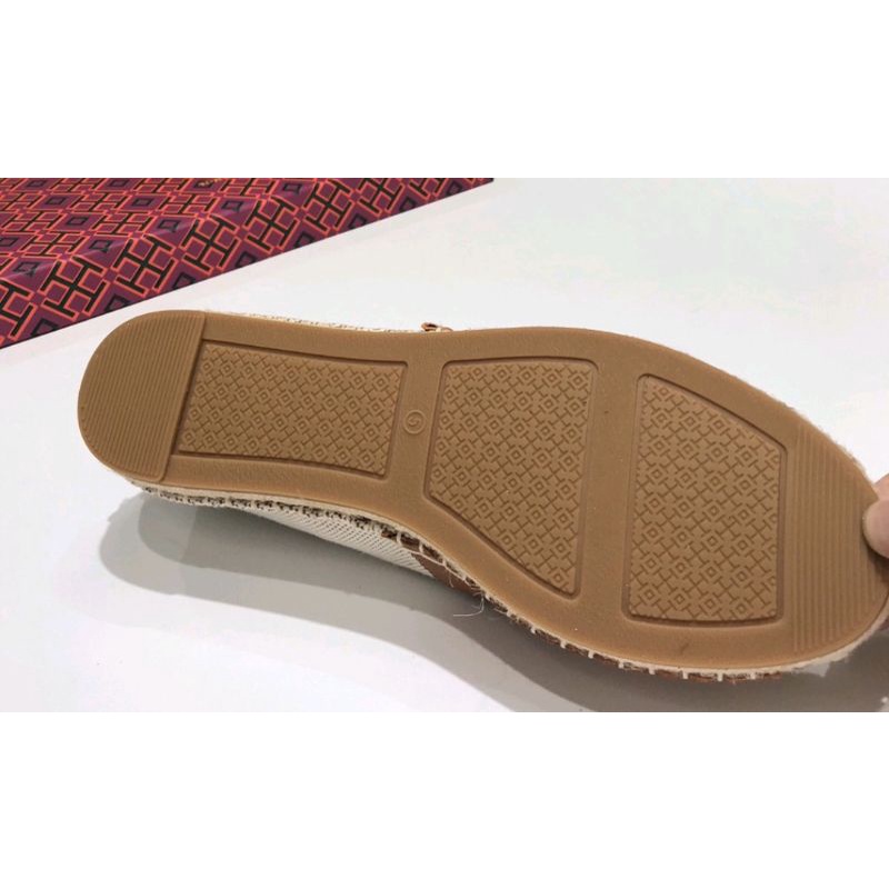 Tory Burch Leather Color Matching Fisherman Flat Shoes Women