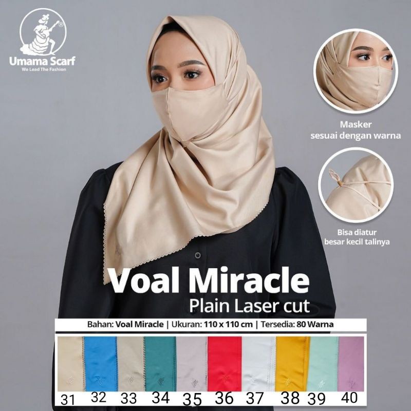 SEGI EMPAT LASER CUT UMAMA VOAL MIRACLE PLAIN MASKER PART 3