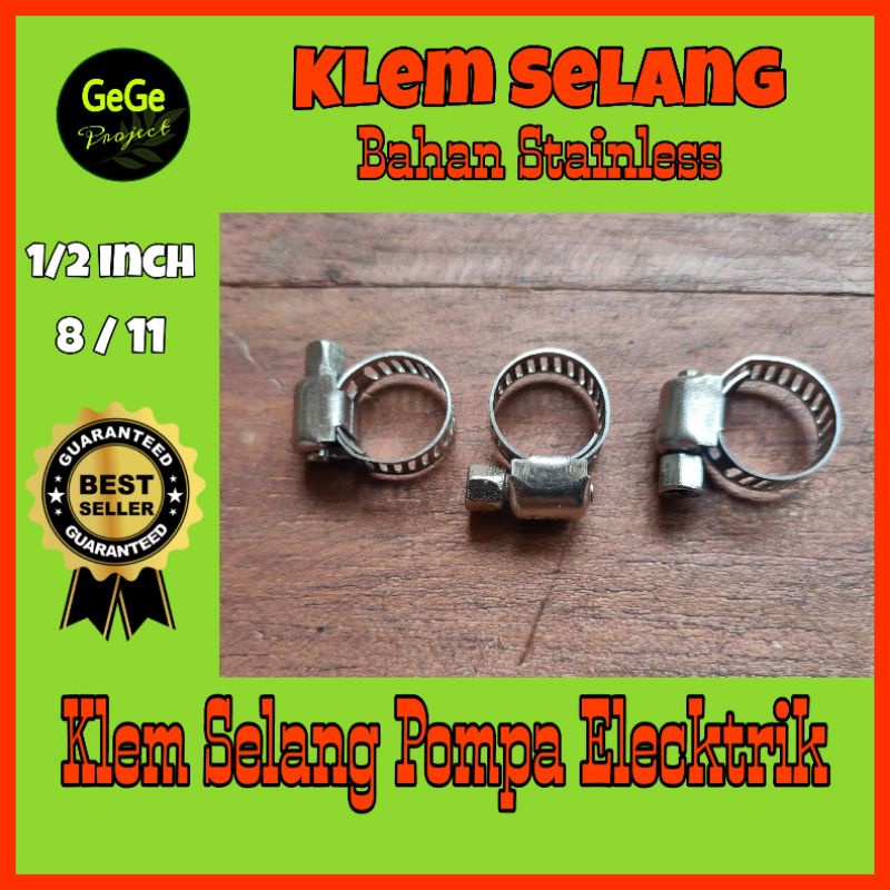 Klem Selang 1/2" Inch Klem Selang Pump Sprayer Hose Clamp 8/11