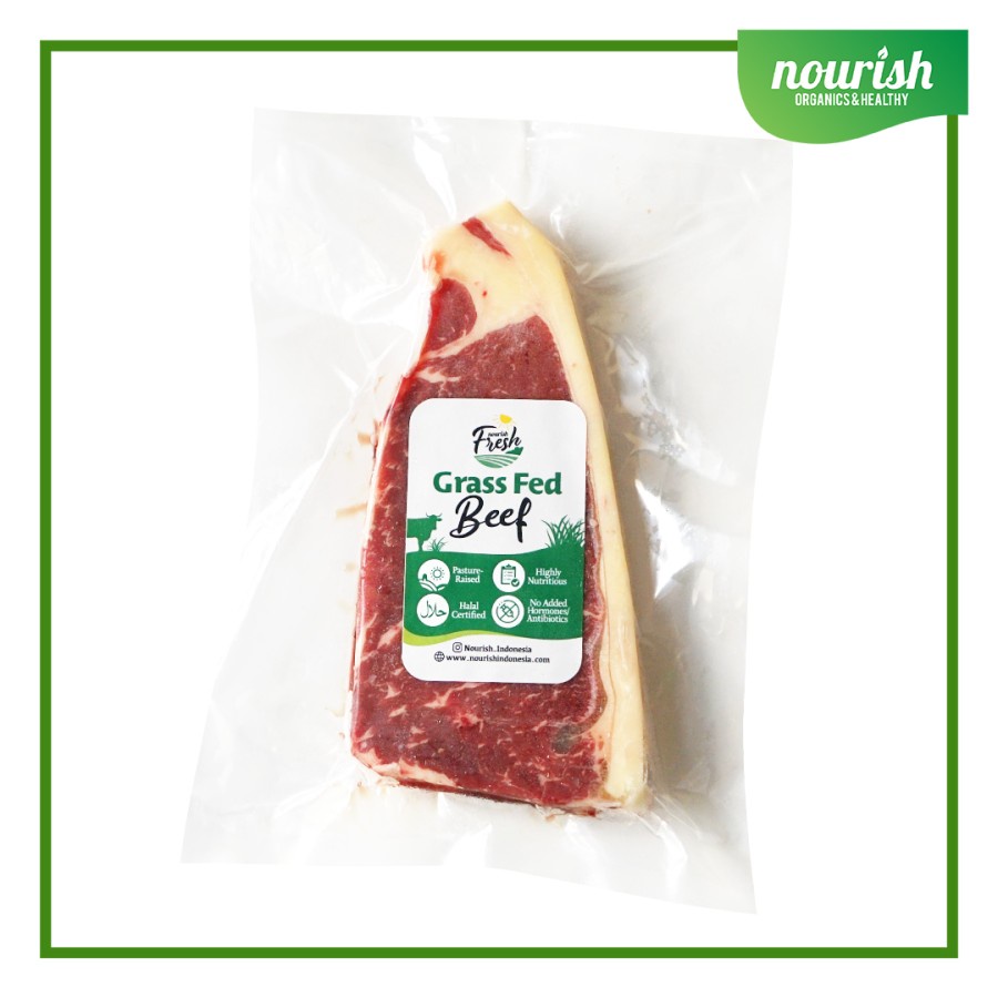 

Grass Fed Striploin PR Steak (Daging Grassfed Halal) Frozen 200 gr-Jkut