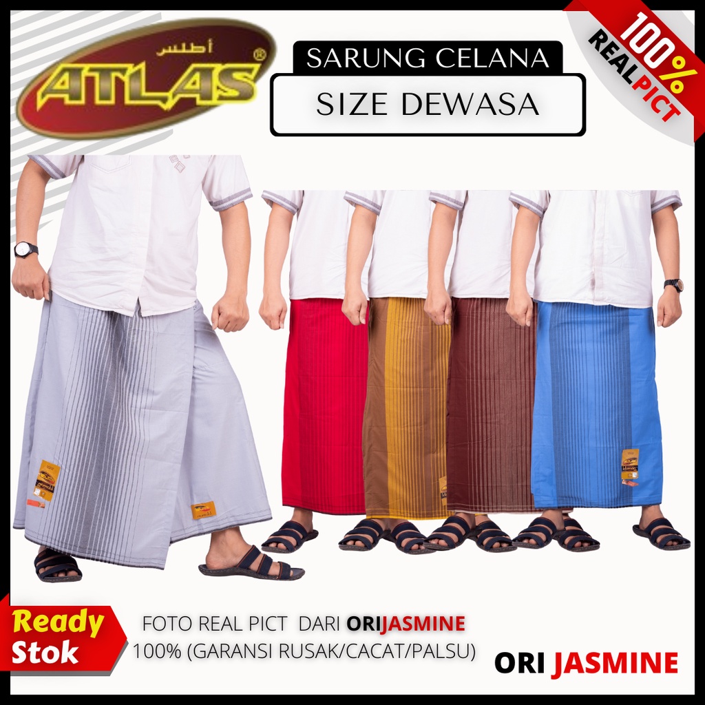 Sarung Celana Dewasa Atlas Tumpal Warna Polos