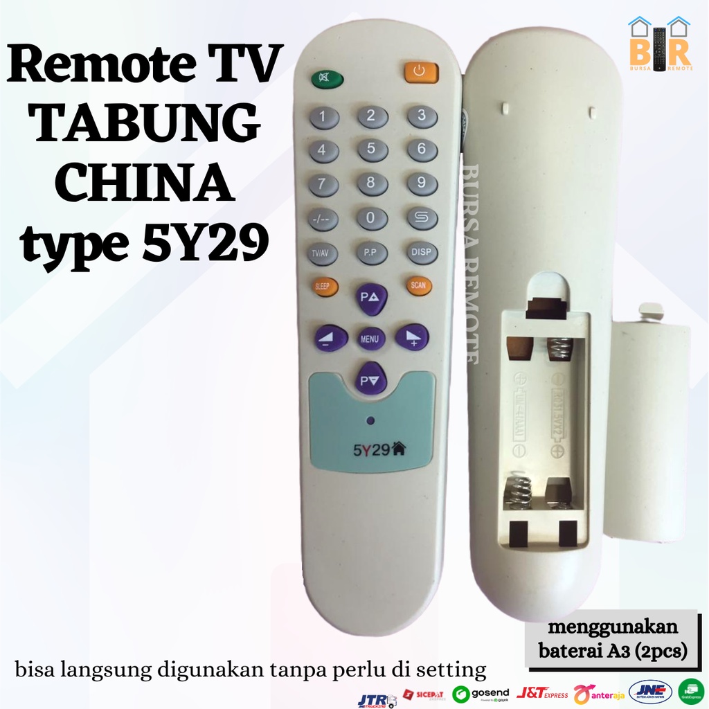 Remot / REMOTE TV TABUNG CHINA 5Y29 / ecer dan grosir