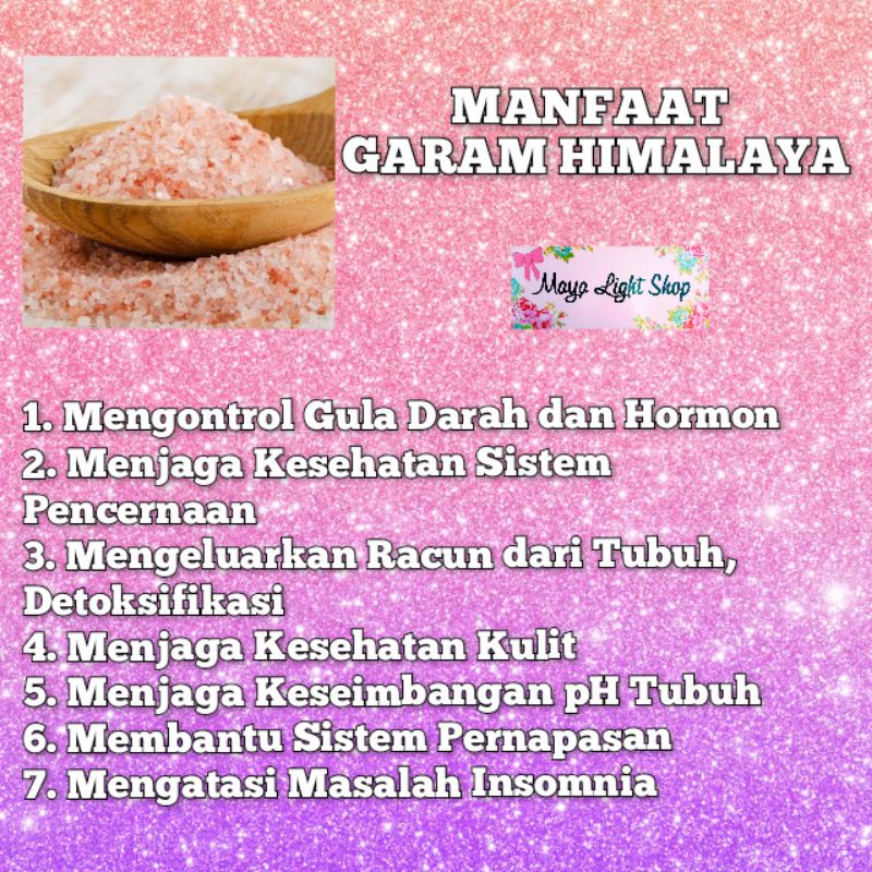 

Garam Himalaya pink himalayan salt original garam dapur superfood garam pink salt murah garem