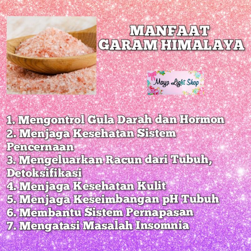 Salt Garam Himalaya pink himalayan garem salt original garam dapur superfood garam pink salt termurah