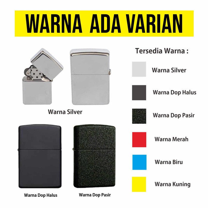 CUSTOM CETAK UKIR KOREK API ZIPPO LIGHTER