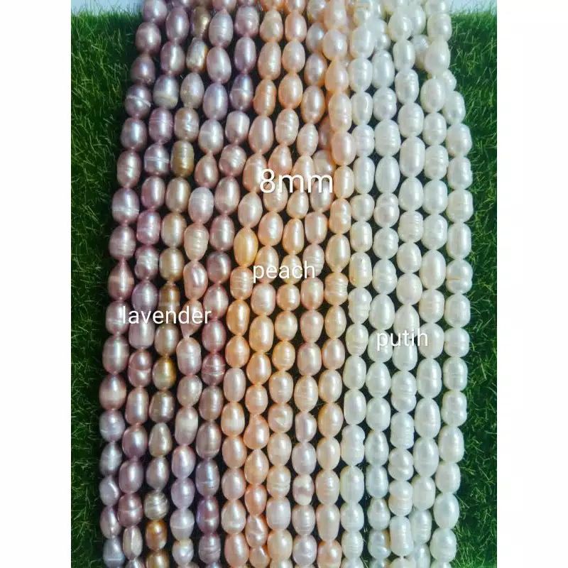 Mutiara Air Tawar Oval 8mm