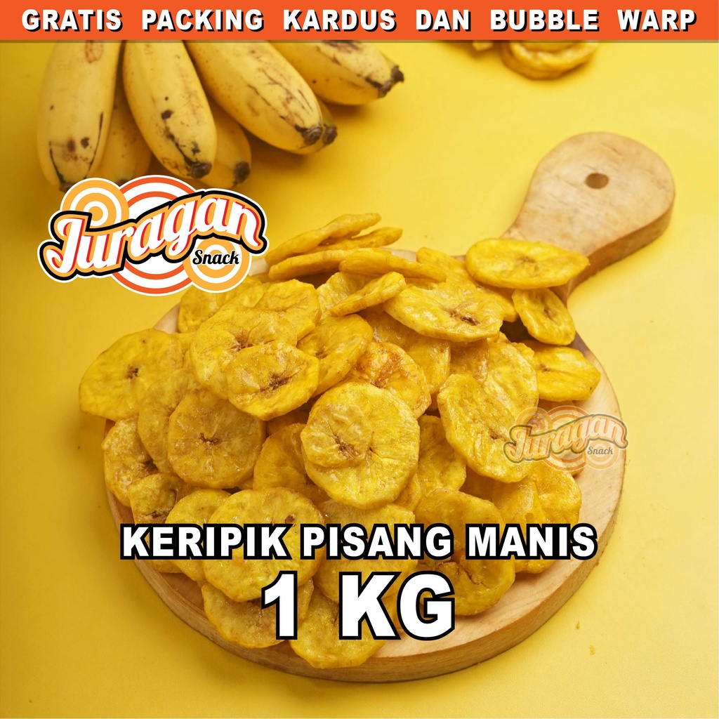 

KERIPIK PISANG MANIS 1 KG gram snack kiloan makanan ringan jajanan cemilan camilan manis murah