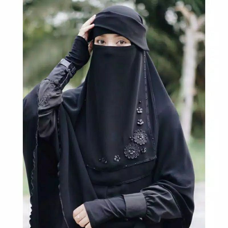 Niqab Bandana Poni Berlin Niqob Siffon Hijab Cadar Murah