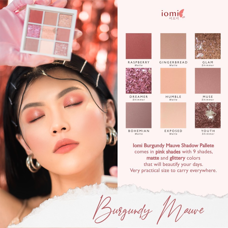 IOMI EYESHADOW PALETTE - BURGUNDY MAUVE