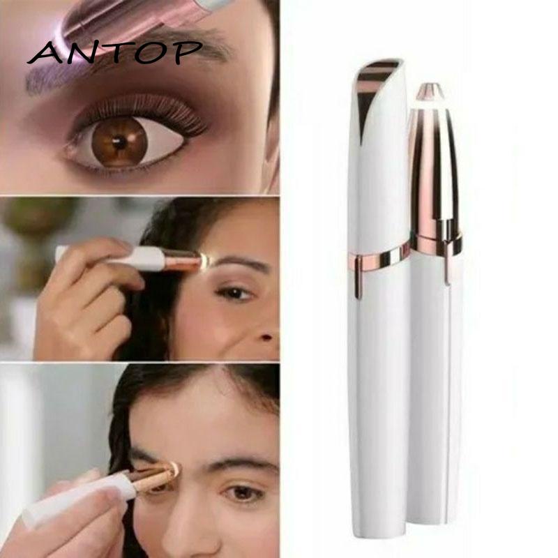 Alat Cukuran Pencukur Alis Elektrik Tanpa Rasa Sakit Eyebrow Hair Trimmer Bulu Muka Tanpa Painless Electric ANTOP