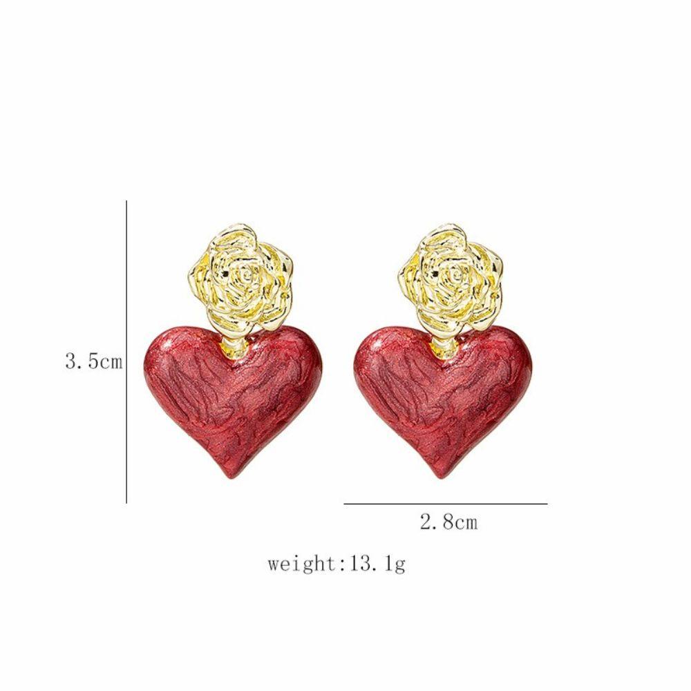 Mxbeauty Wanita Stud Anting Kreatif Cahaya Mewah Fashion Cocok Perhiasan Telinga Aksesoris Telinga Temperamen Mawar Telinga Studs