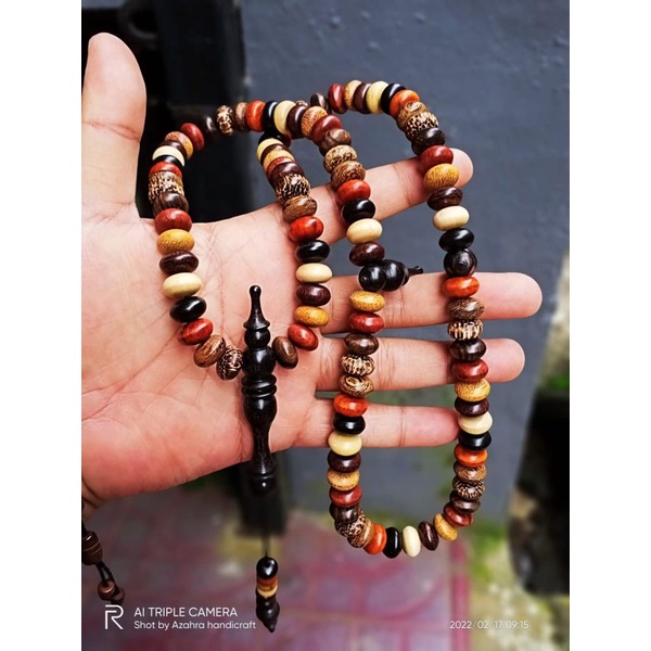 tasbih kombinasi 9 kayu galih asem galih kelor hitam kalimosdo cendana