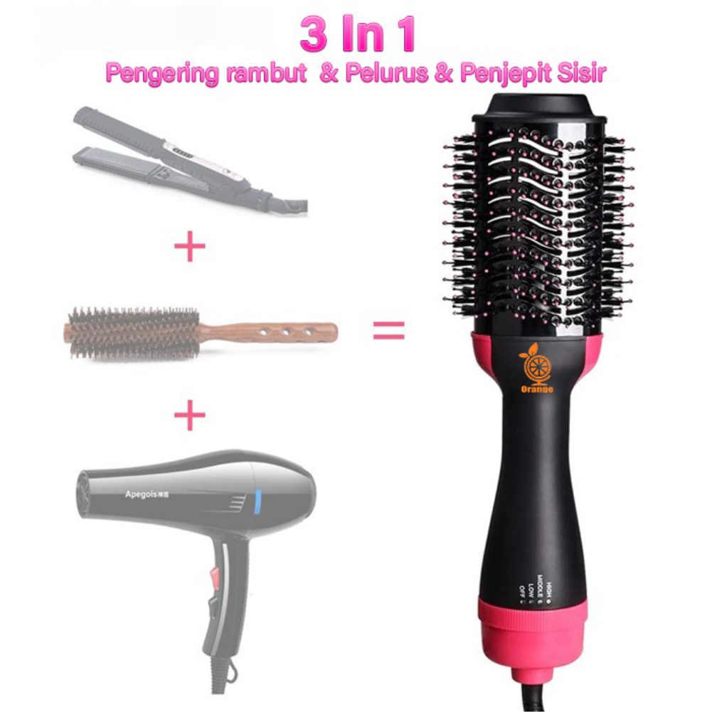 Catokan Sisir Pelurus Dan Rambut Lonic 2 In 1 Heated Straightening - Fw88