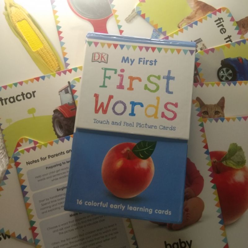 Buku / Flash Cards anak preloved second bekas DK MY FIRST FIRST WORDS Touch and Feel Picture Cards