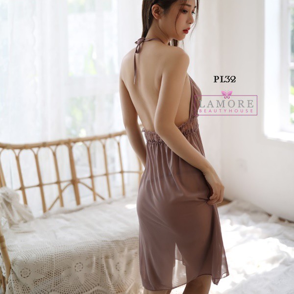 [READY STOK] LINGERIE SEXY BAJU TIDUR SEKSI PREMIUM SLEEPWEAR NIGHT GOWN NUDE PL32-3