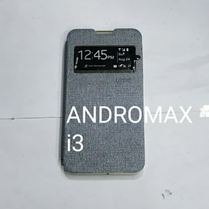 ANDROMAX i3 sarung flip cover ume/ sarung model buku MANTUL