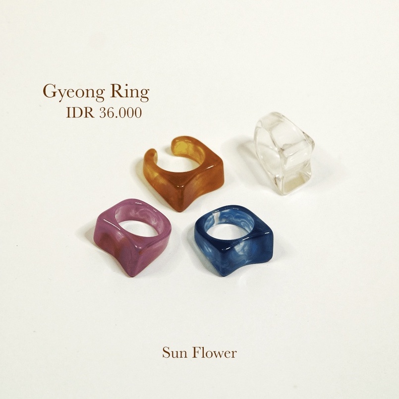 SunFlower - Cincin Korea Korean Ring Gyeong - Resin