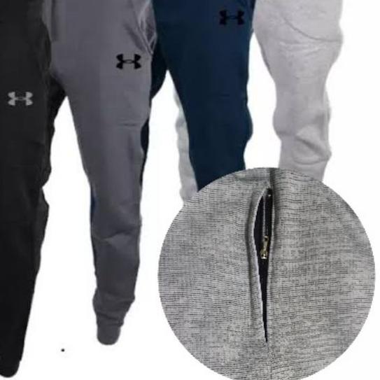 celana jogger resleting panjang pria