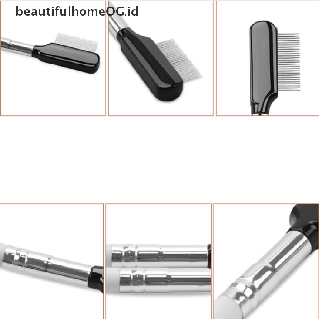 Sisir Bulu Mata Alis Bahan Stainless Steel Dengan Cover Untuk Alat Kosmetik