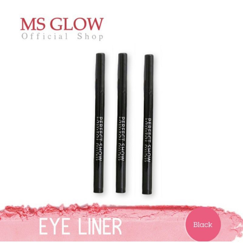 MS GLOW PAKET EYES SERIES ISI 3 (EYELINER / EYEBROW PENCIL / EYELASH &amp; BROW SERUM) BISA ECER