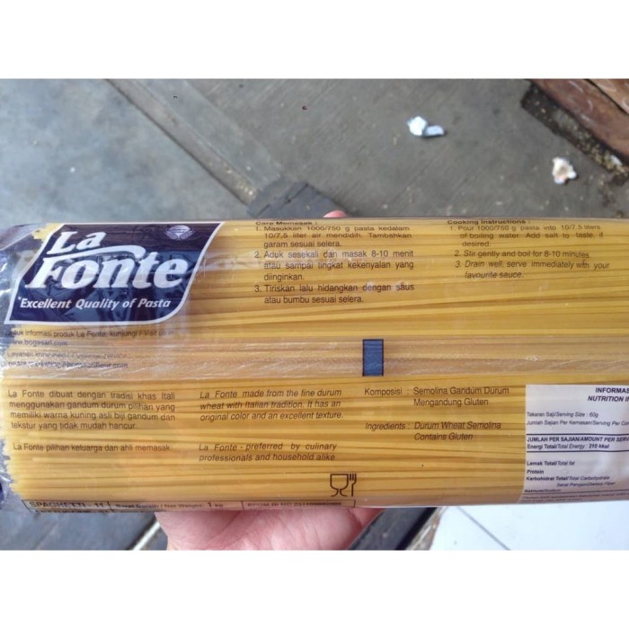 

PASTA-ANEKA- LA FONTE SPAGHETTI 1KG -ANEKA-PASTA.