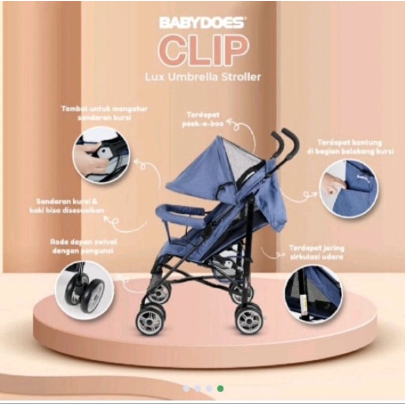 Babydoes stroller buggy clip CH2062 - kereta dorong bayi murah