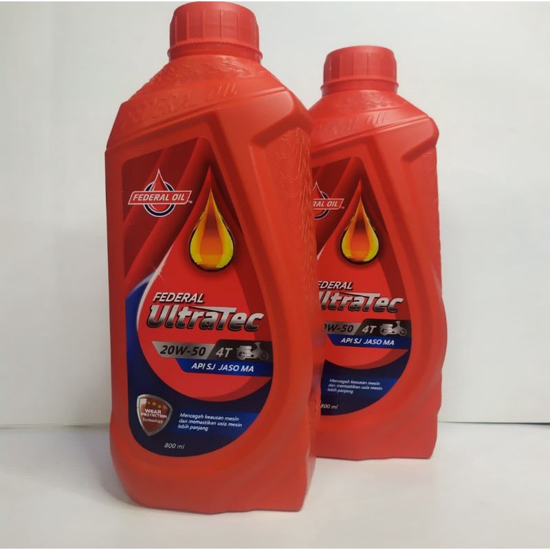 OLI Federal Ultratec 4T 800 ml 20W-50 federal oli mesin motor  oil jupiter supra vega Honda oil