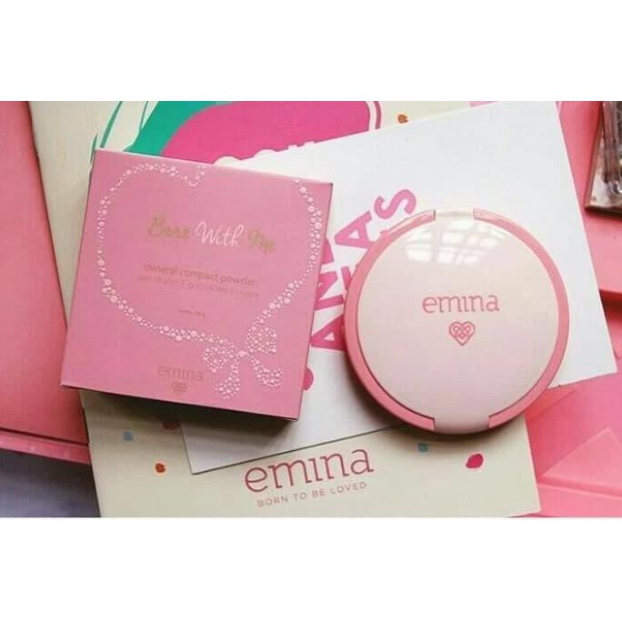 PRODUK ORI ORIGINAL Bedak Padat Emina Bare With Me Mineral Compact Powder 14 Gr Berkualitas