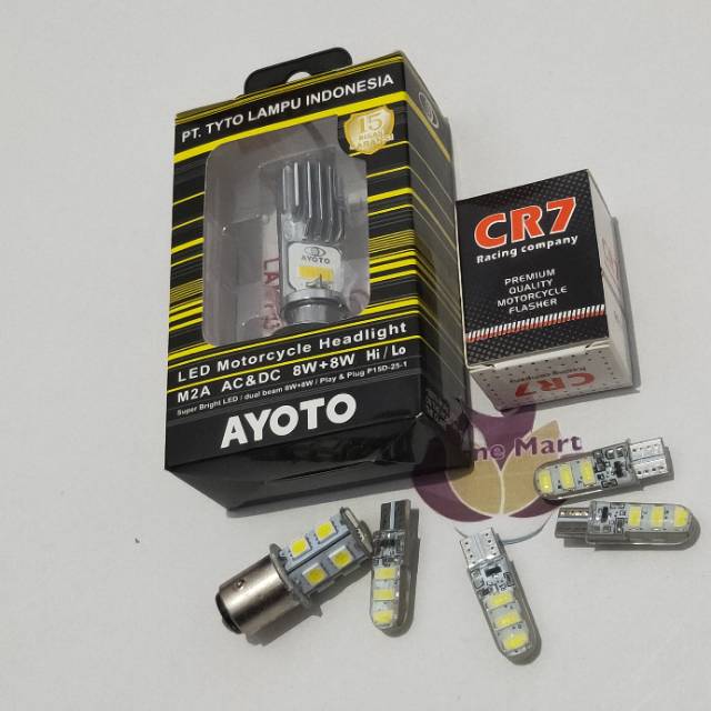 Bohlam Lampu LED Atyto GARANSi full set variasi beat Mio Scoopy Fino Supra Vega dll