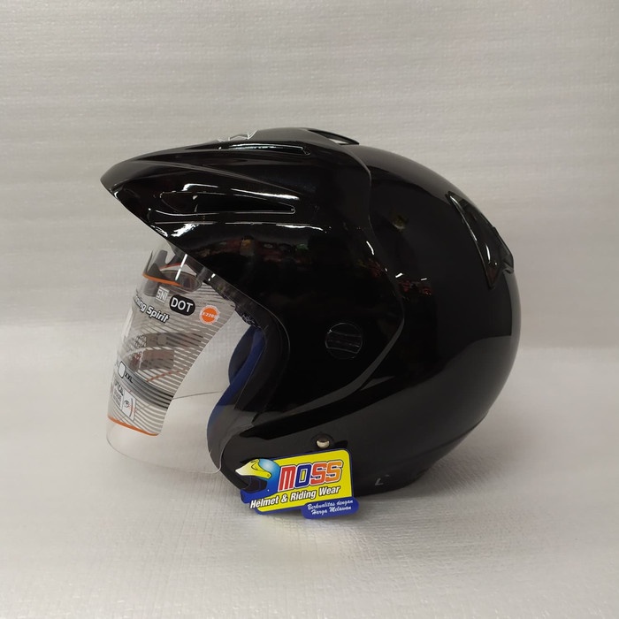 Helm INK CX 22 CX22 Solid Polos Black Metalic | Halfface | Original-1